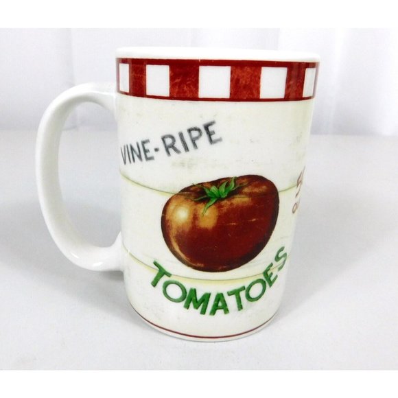 Home Trends Farm Fresh Vine Ripe Tomatoes Coffee Mug Stoneware Discontinued - Picture 6 of 9